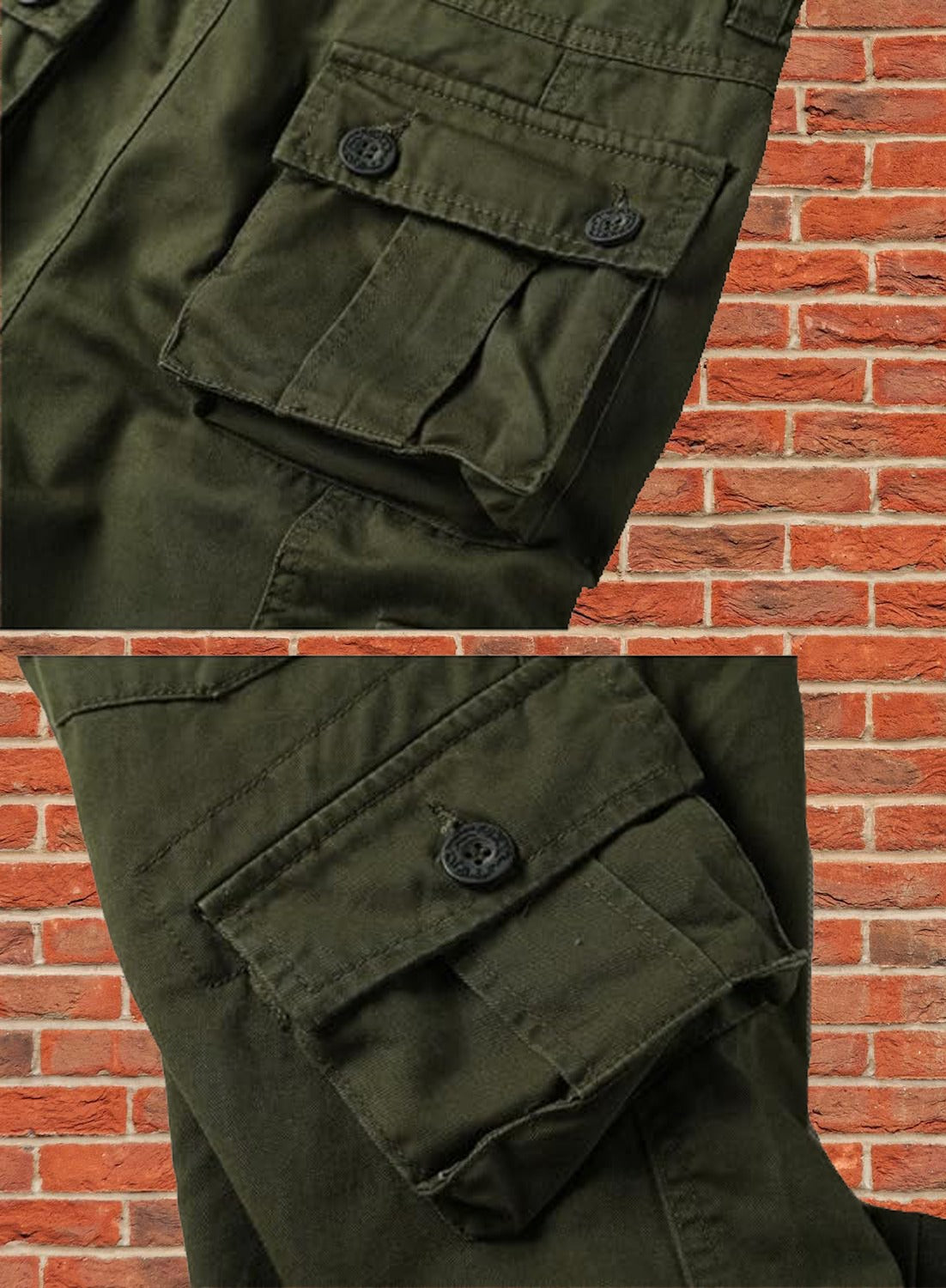 AKARMY Men's Cotton Casual Military Army Camo Combat Work Cargo Pants with 8 Pockets
