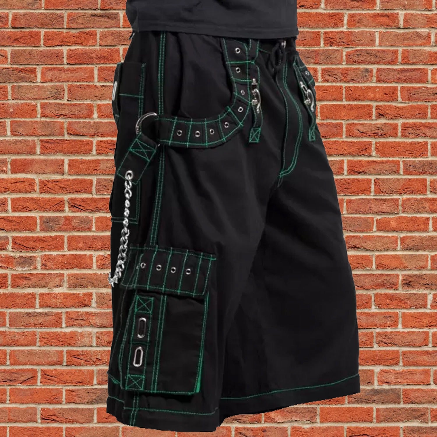 Men Bondage Trouser Gothic Transformer Baggy Shorts Trouser Emo/Shorts/Usa