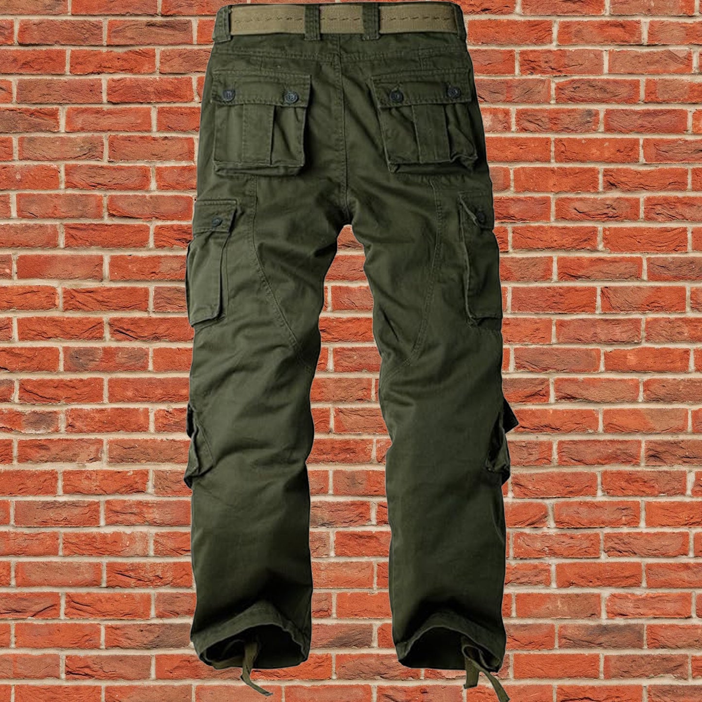 AKARMY Men's Cotton Casual Military Army Camo Combat Work Cargo Pants with 8 Pockets