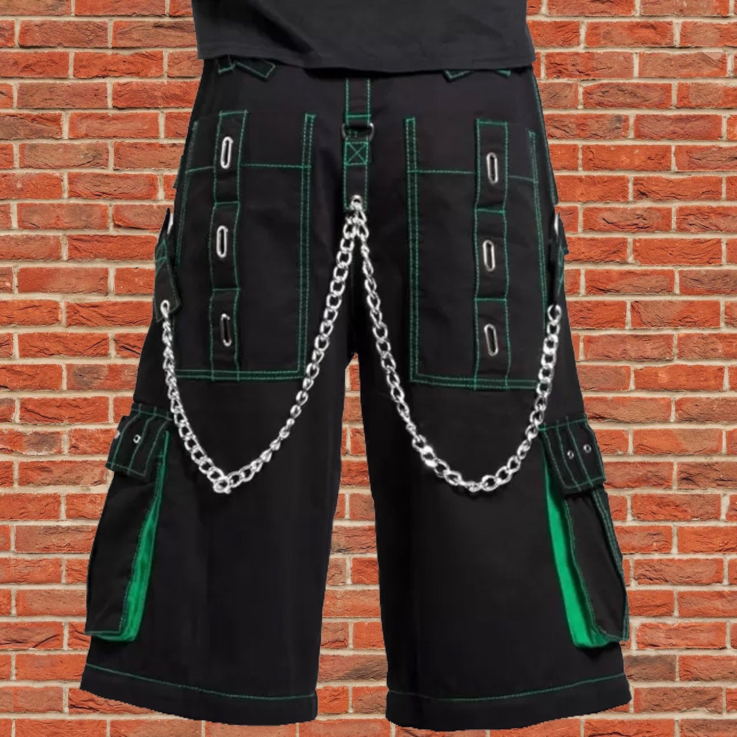 Men Bondage Trouser Gothic Transformer Baggy Shorts Trouser Emo/Shorts/Usa