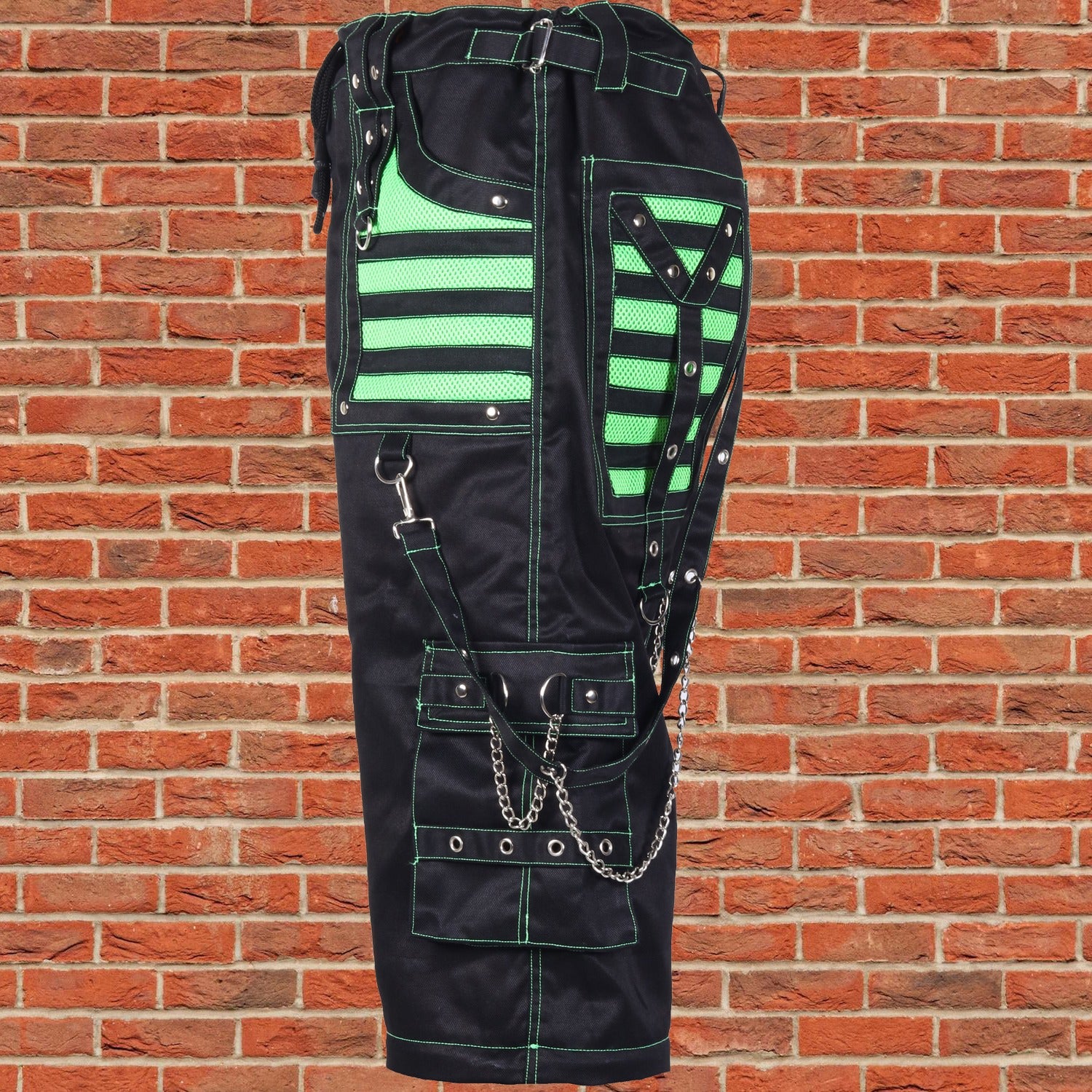 Extreme Bondage Skater Gothic Punk Rocker Cyber Goth Steampunk Biker Shorts