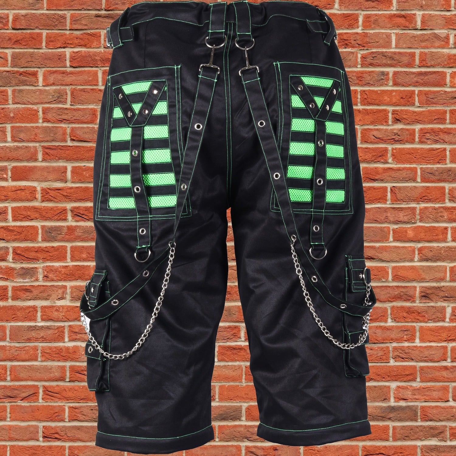 Extreme Bondage Skater Gothic Punk Rocker Cyber Goth Steampunk Biker Shorts