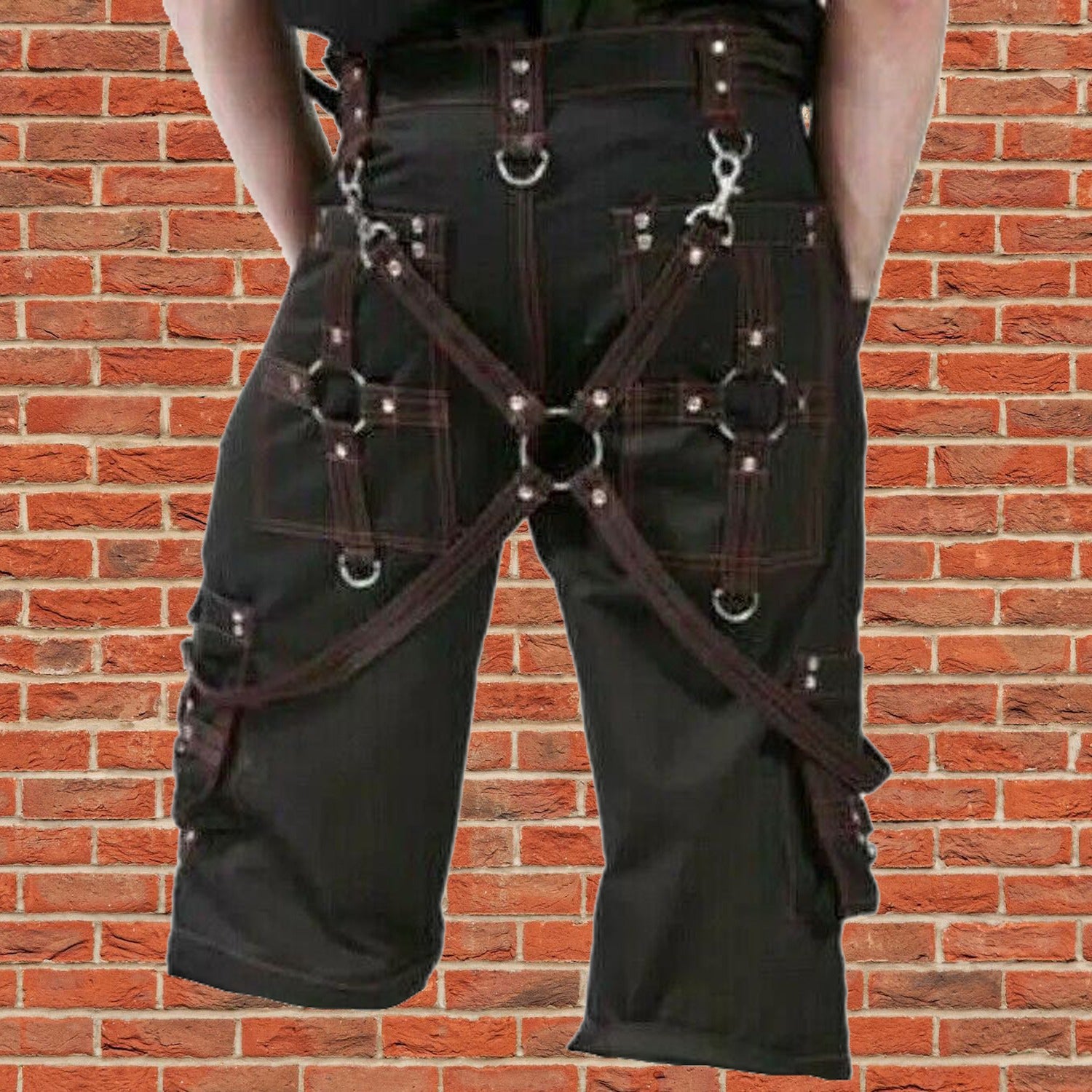 Men Bondage Trouser Gothic Transformer Baggy Shorts Trouser Emo Shorts Usa