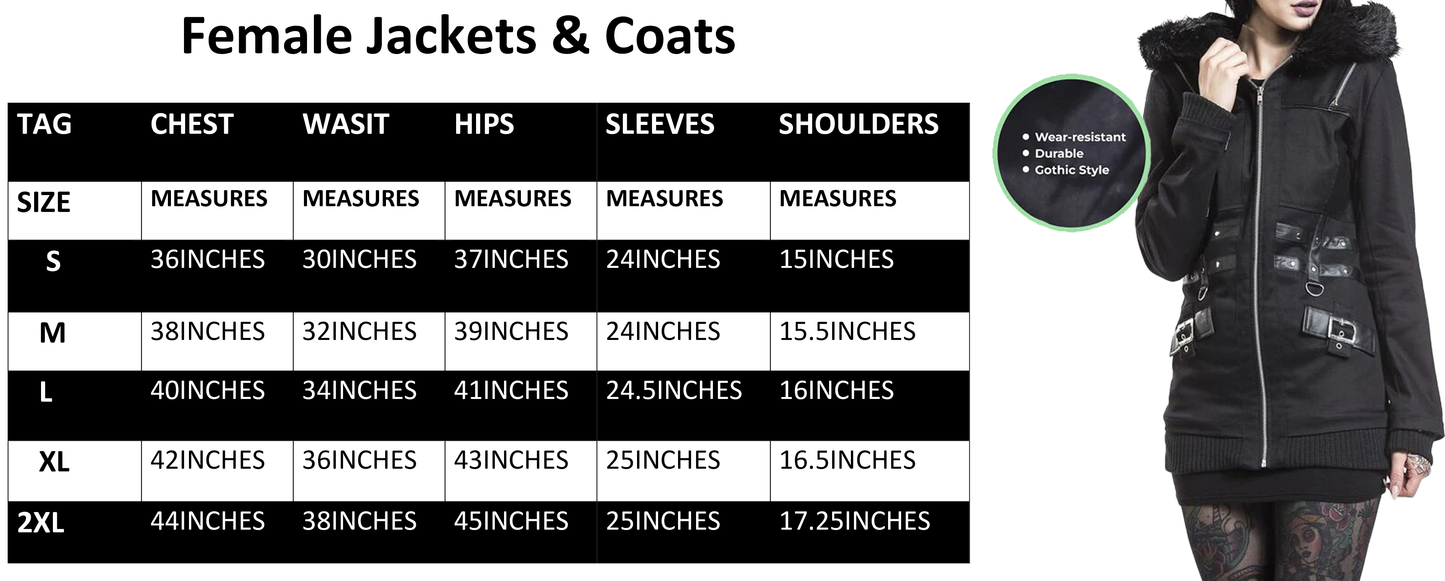 Gothic Sara Jacket Between Seasons Jacket Black