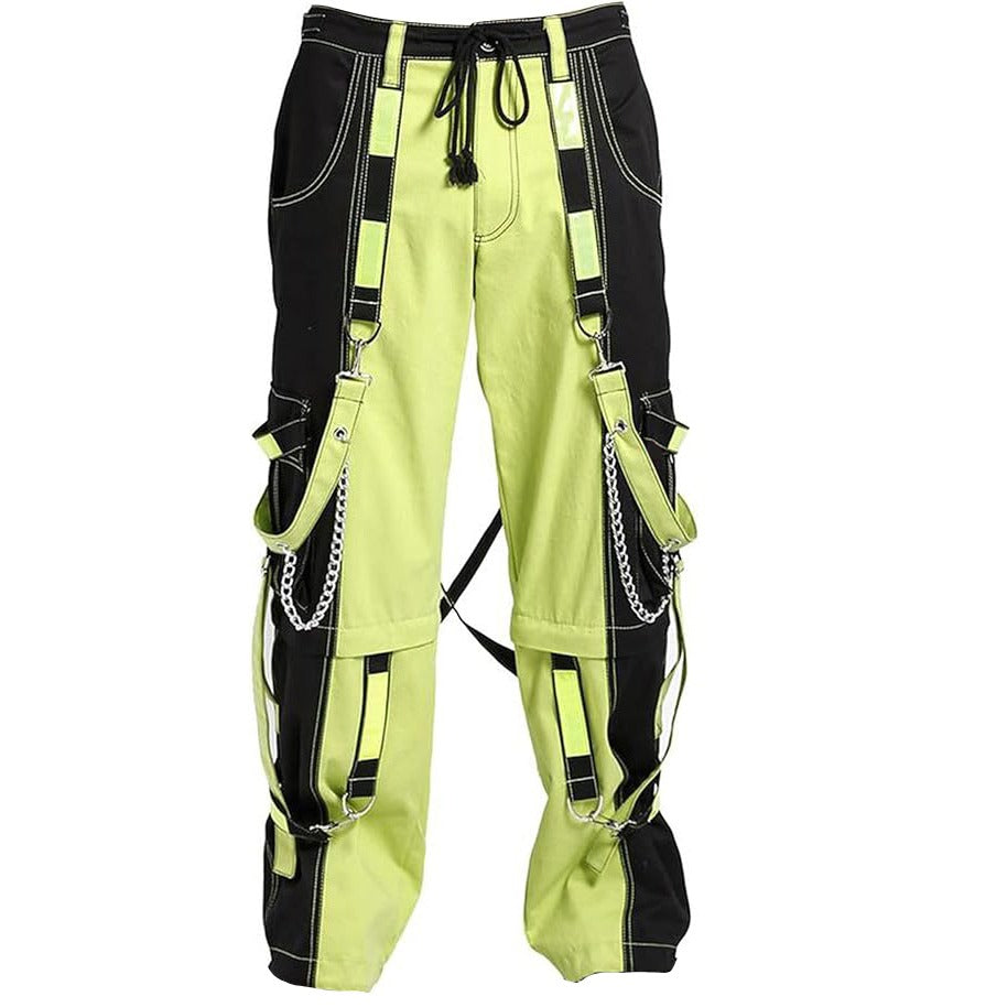 Prime Quality Men Extreme Bondage Limelight Lime Green Skater Gothic Punk Rocker Cyber Goth Steampunk Biker Pant