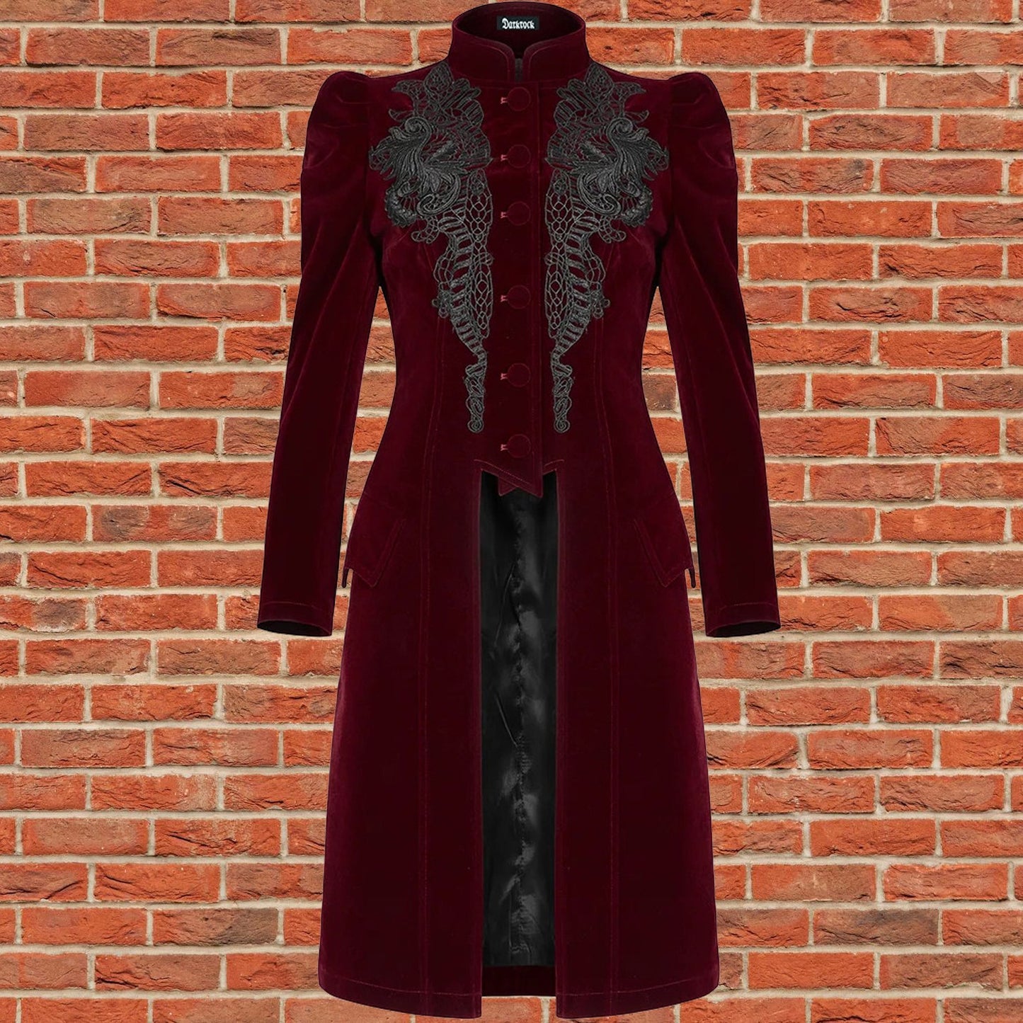 Womens Vespertine Mid Length Coat Red