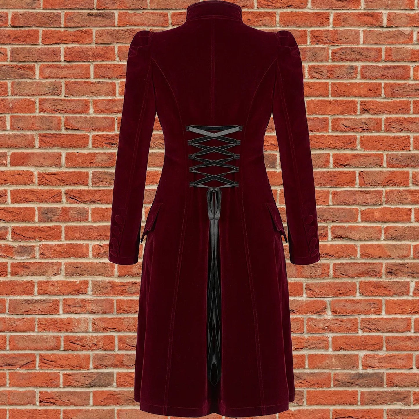 Womens Vespertine Mid Length Coat Red