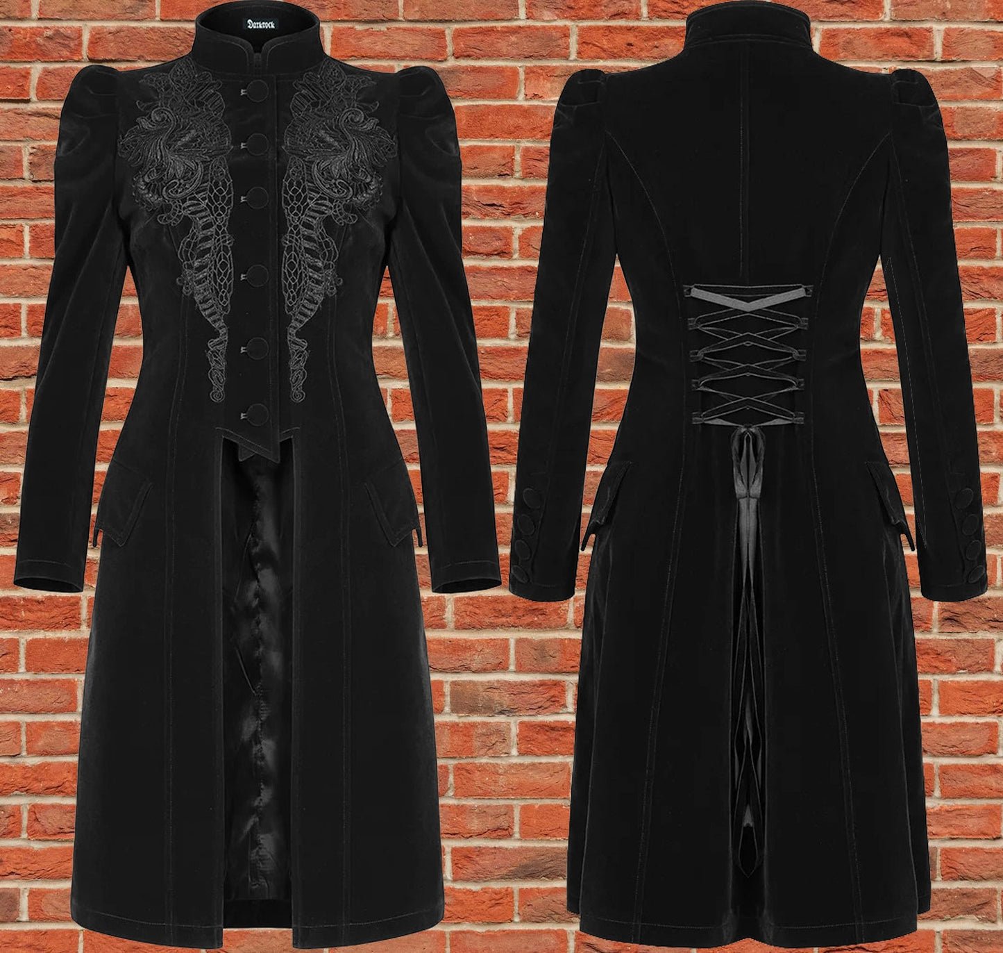 Womens Vespertine Mid Length Coat Black