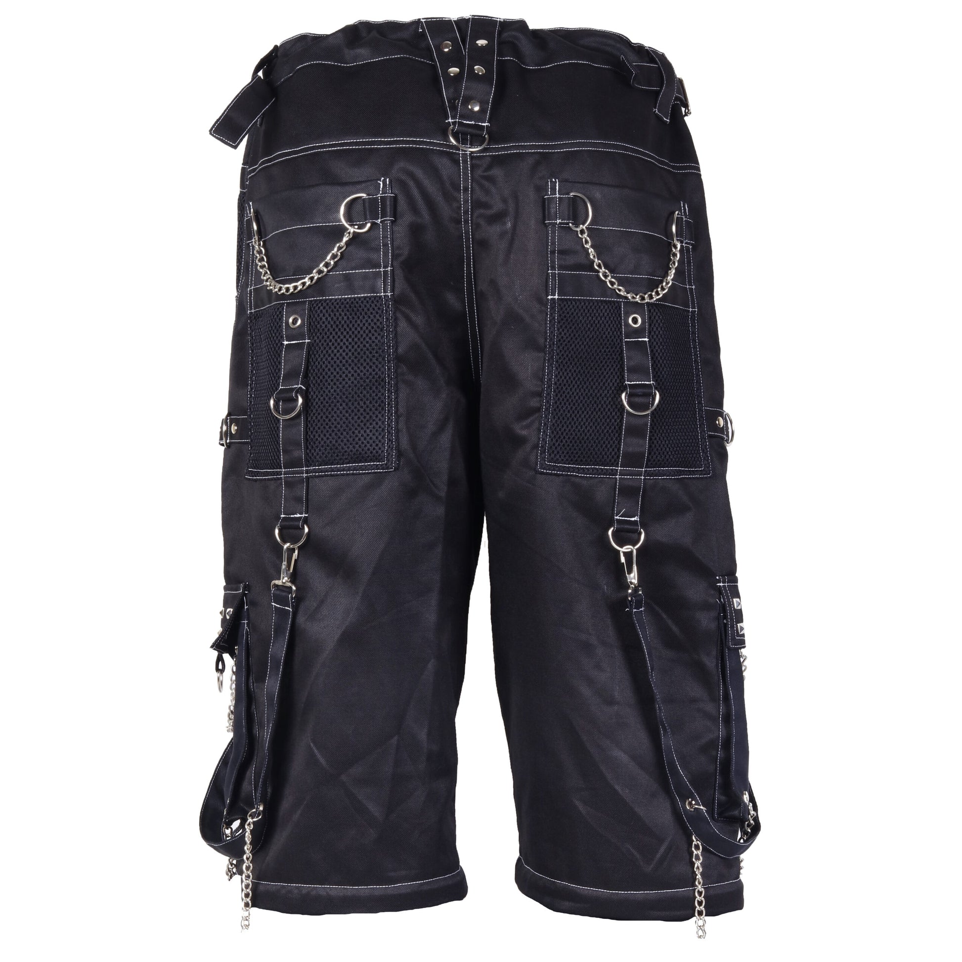 Gothic Bondage Black Big Skull Men's Alternative Punk Rock Emo Shorts/USA