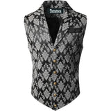 Gothic Men's Victorian Suit Vest Steampunk Waistcoat