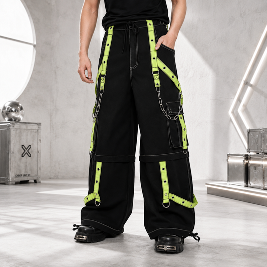 Prime Quality Handmade Gothic Bondage Men Pant Alternative Punk Rock Limelight Symbol Emo Trouser Pant Shorts USA