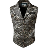 Gothic Men's Victorian Suit Vest Steampunk Waistcoat