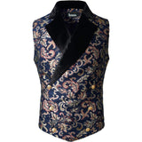 Gothic Men's Victorian Double Breasted Vest Gothic Steampunk Waistcoat
