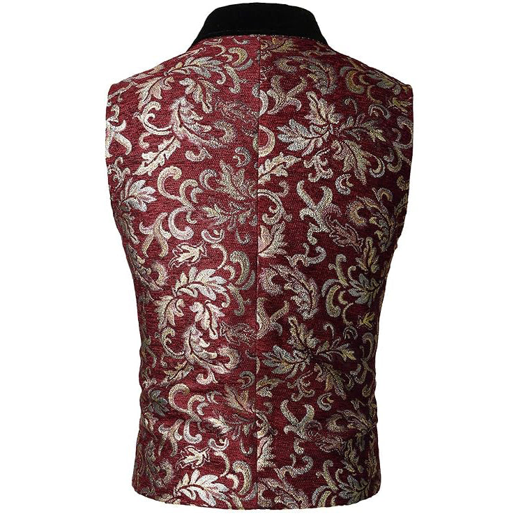 Gothic Men's Victorian Double Breasted Vest Gothic Steampunk Waistcoat
