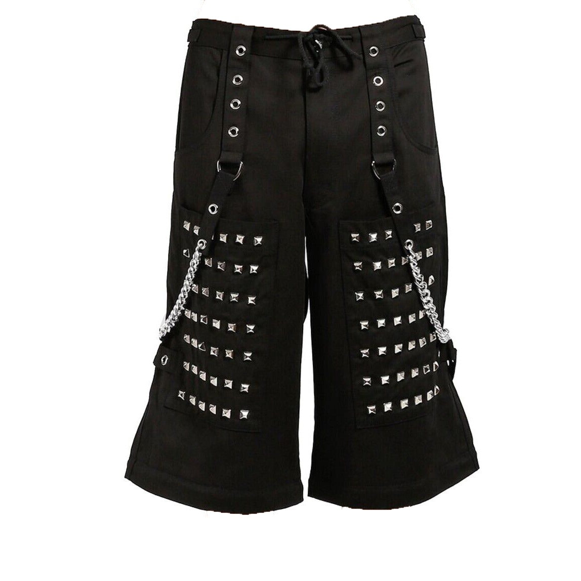 Gothic Men Black Goth Monster Studs Goth Punk Rock Pants