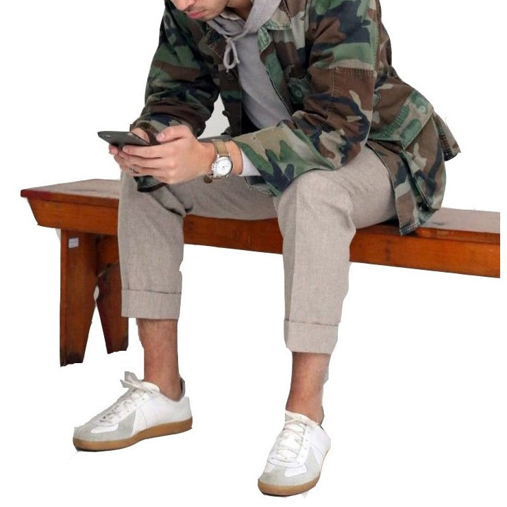 Camo Jacket Uni Sex Vintage Military Army Jacket Military Issued Button Down Jacket