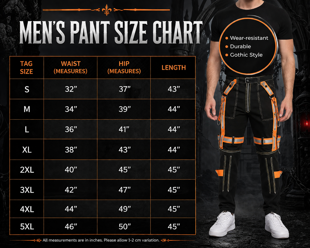 Men's Gothic Bondage Reflective Men Pant Alternative Punk Rock Emo Trouser Pant Shorts