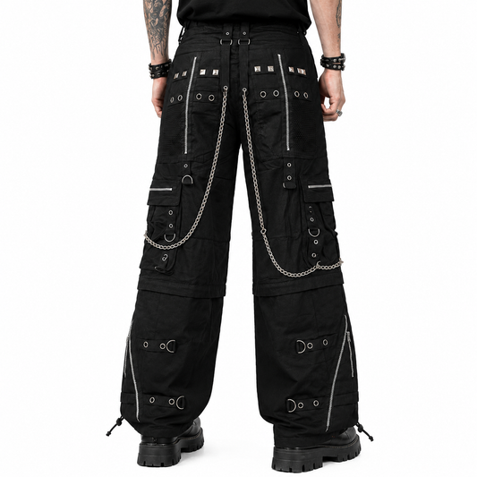 Gothic Bondage Men Pant Alternative Punk Attitude Cyber Rock Emo Trouser Pant Shorts USA