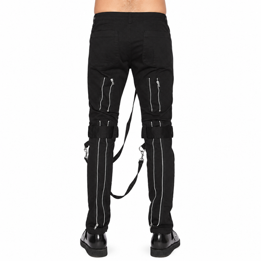 Men's Electro Bondage Rave Gothic Cyber Chain Gothic Jeans Punk Rock Pant’s