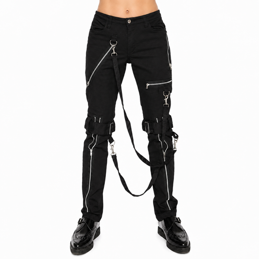 Men's Electro Bondage Rave Gothic Cyber Chain Gothic Jeans Punk Rock Pant’s