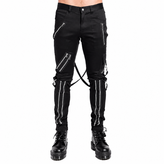 Men Gothic Bondage Pant Rock Hard Trouser Heavy Weight Pant Emo/Pants
