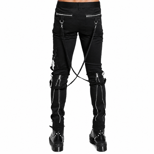 Men Gothic Bondage Pant Rock Hard Trouser Heavy Weight Pant Emo/Pants