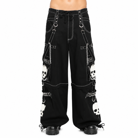 Gothic Bondage Black Big Skull Men Pant Alternative Punk Rock Emo Trouser Pant Shorts Usa