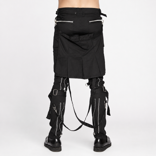 Extreme Bondage Gothic Punk Rocker Cyber Goth Steampunk Biker Pants Emo