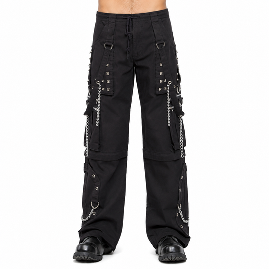 Men's Electro Bondage Rave Gothic Cyber Chain Goth Jeans Punk Rock Pants
