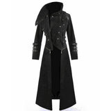 Scorpion Men's Black Punisher Hooded Trench Coat Long Jacket Black Gothic Steampunk