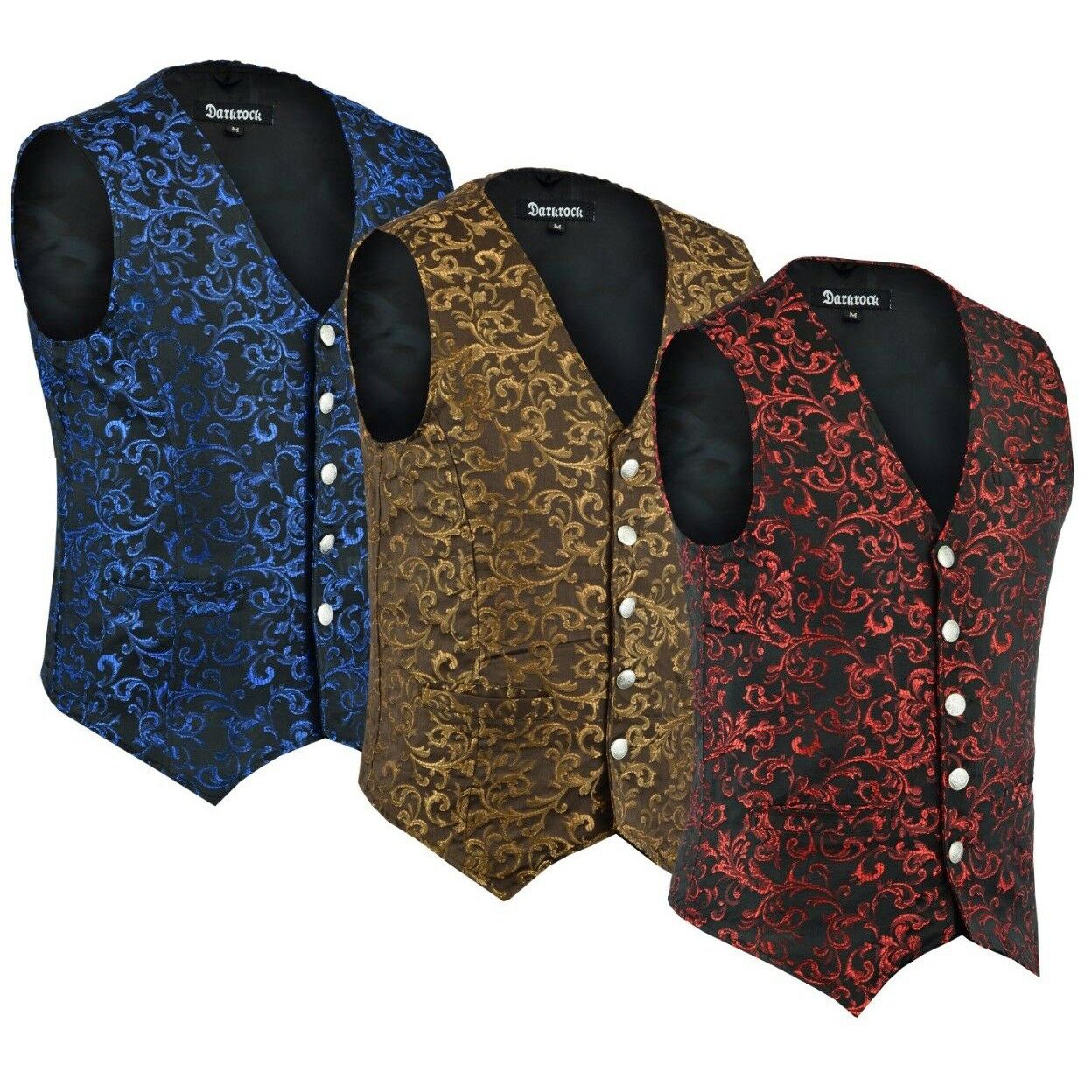 Premium Men's Designer Stylish Casual Brocade Gold Vest /Usa Sizes