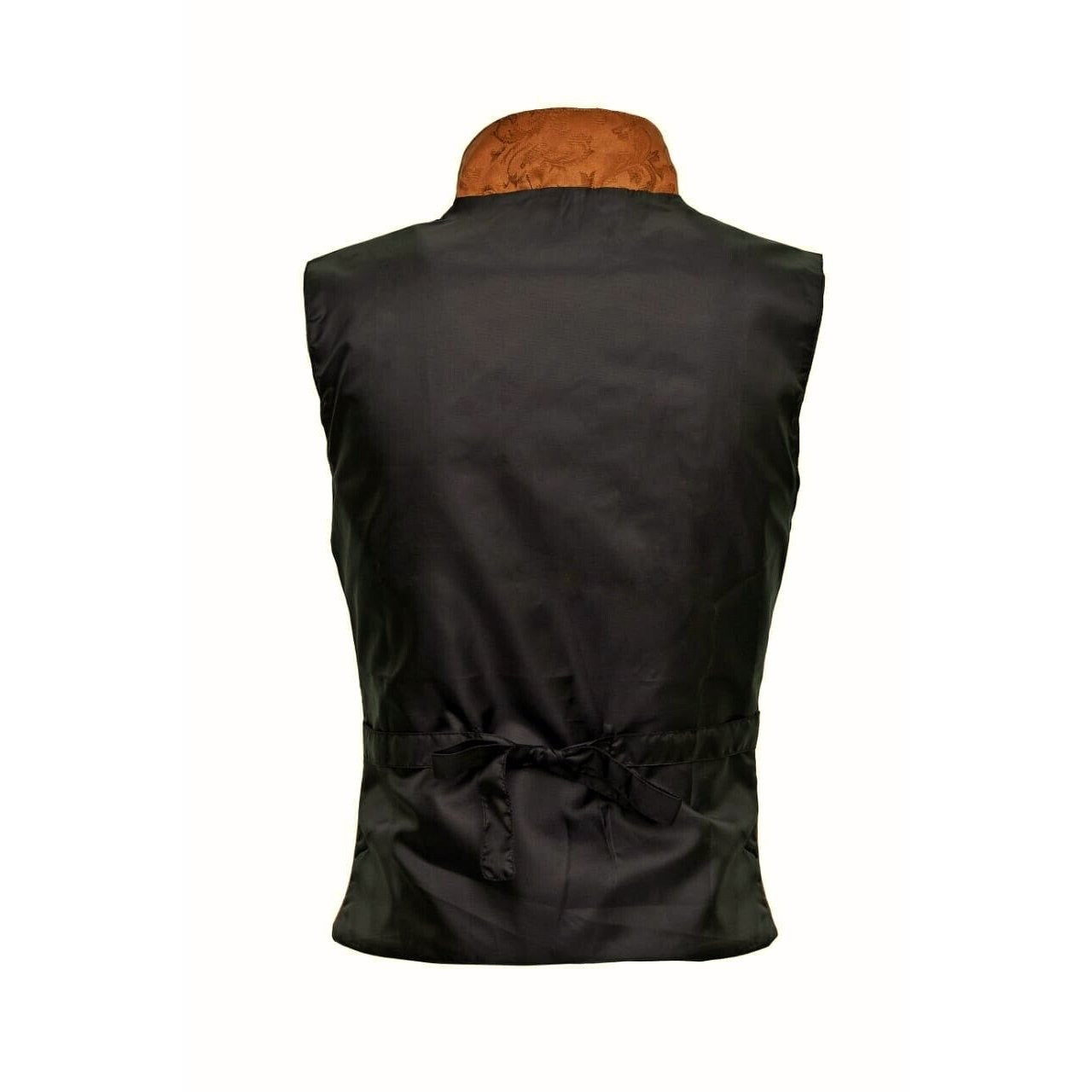 Men's Steampunk Double-Breasted Waistcoat Brown Vest Gothic/Western-Reenactment/Usa