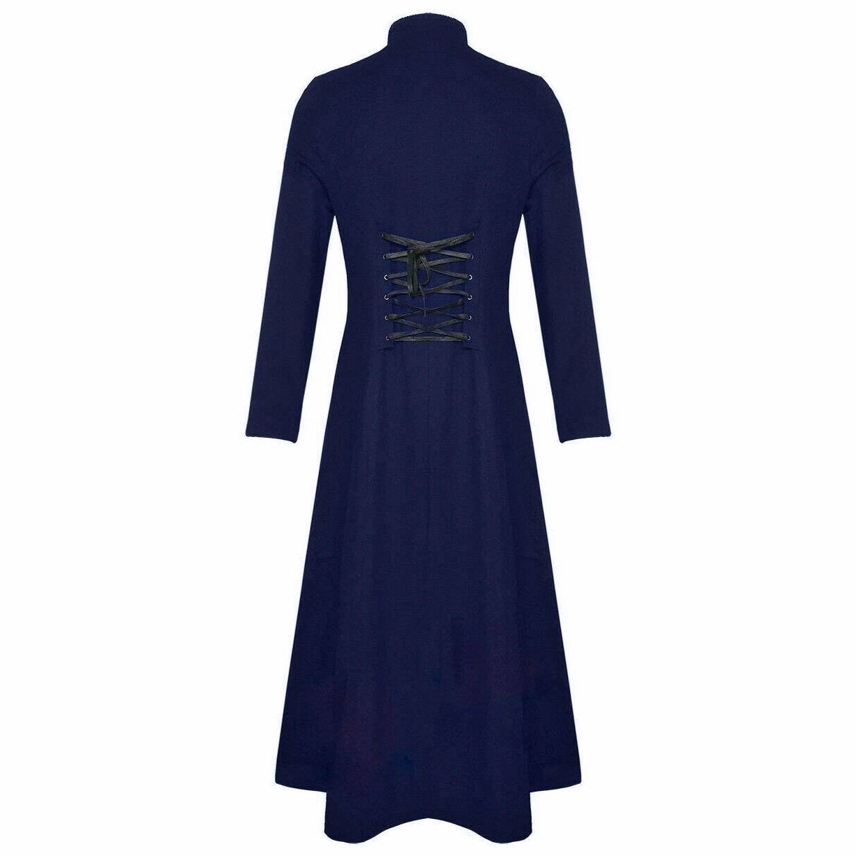 Men's Cotton Twill Steampunk Jacket Goth Victorian/Military Style Trench Coat