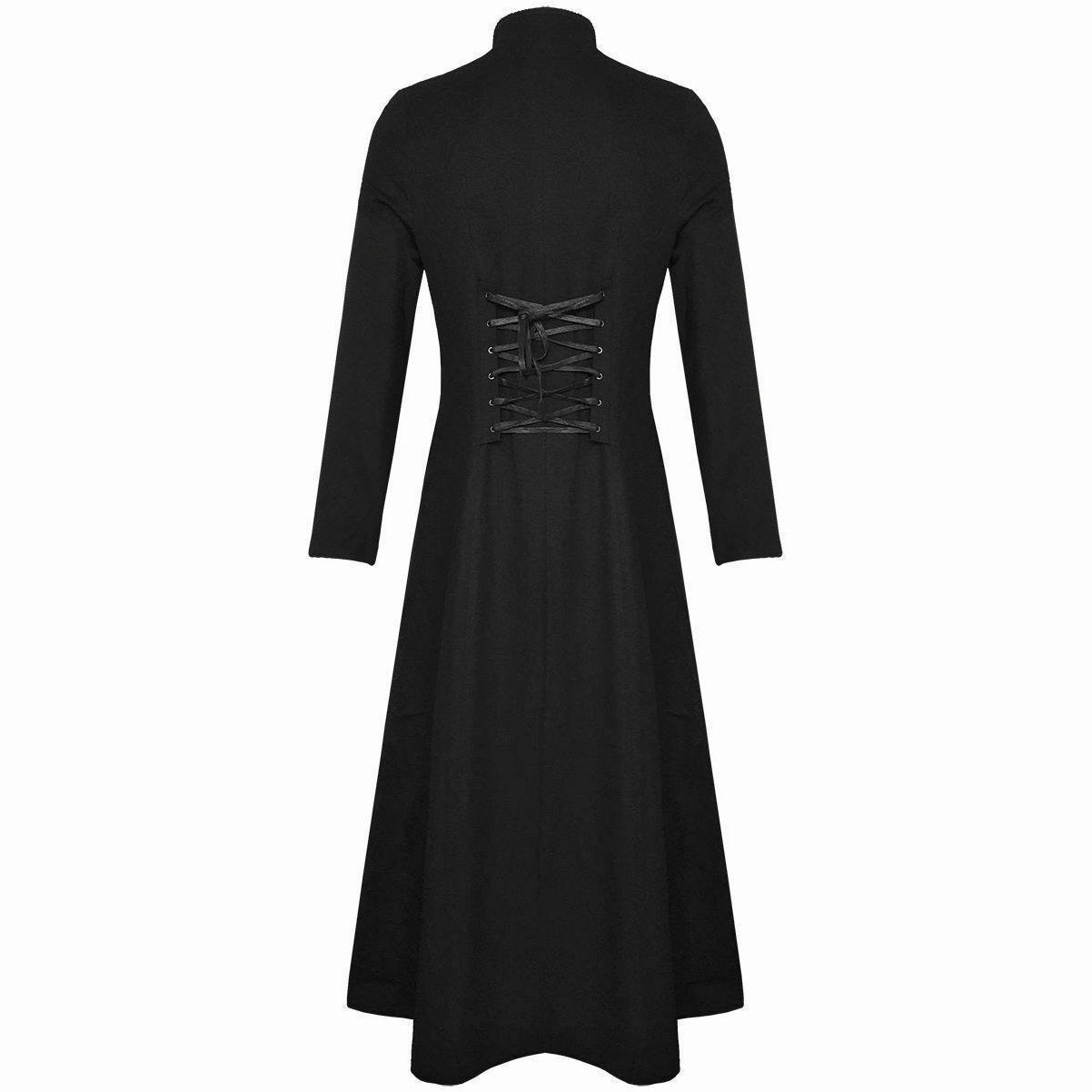 Men's Steampunk Military Trench Coat Long Jacket Black Gothic VTG/USA Sizes