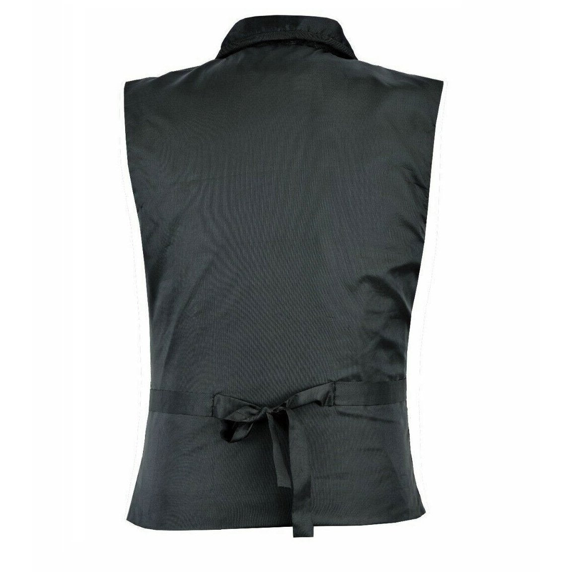 Men's Victorian Steampunk Captain Black Brocade Waistcoat Gentleman Vest