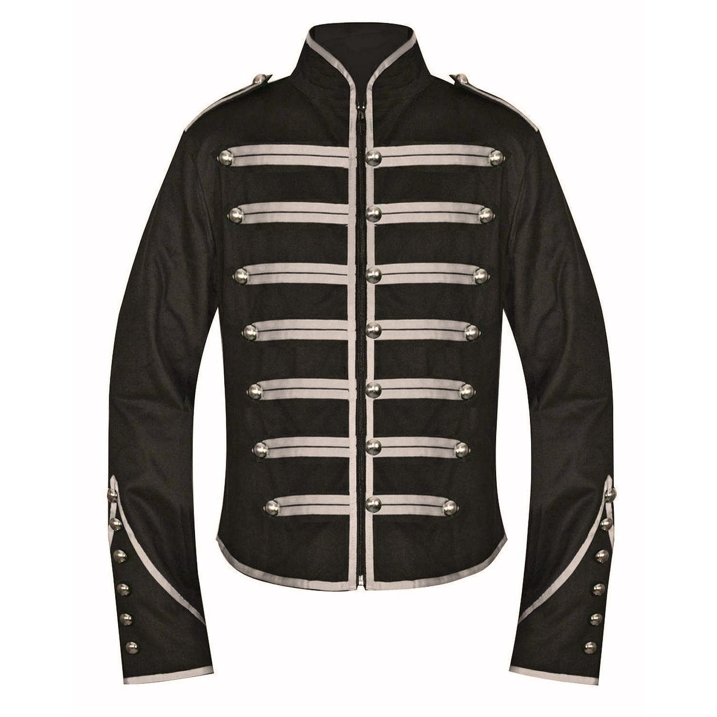DARKROCK Military Drummer Jacket Black Parade Jacket Goth Punk Adam Ant VTG Style (2)