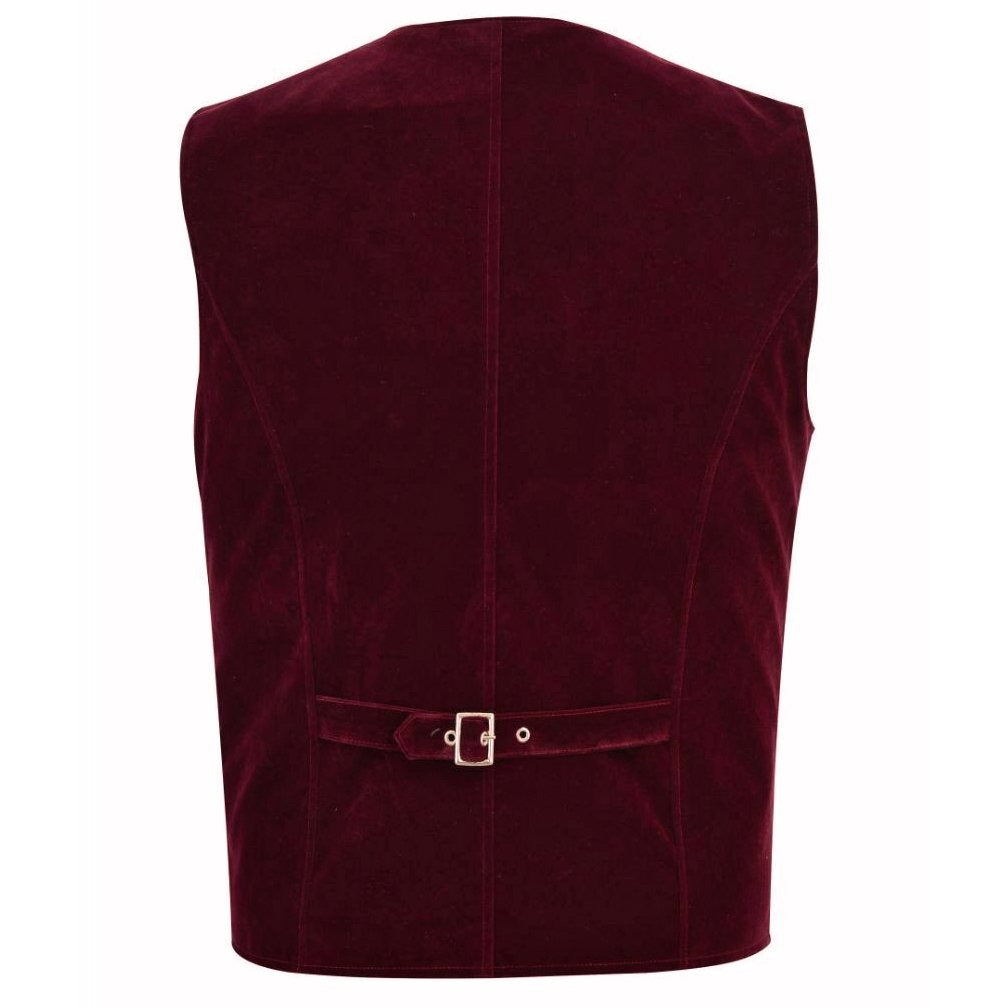 Men's Red Velvet Vest Waistcoat Gothic Steampunk Victorian/Wedding /Prom Vest