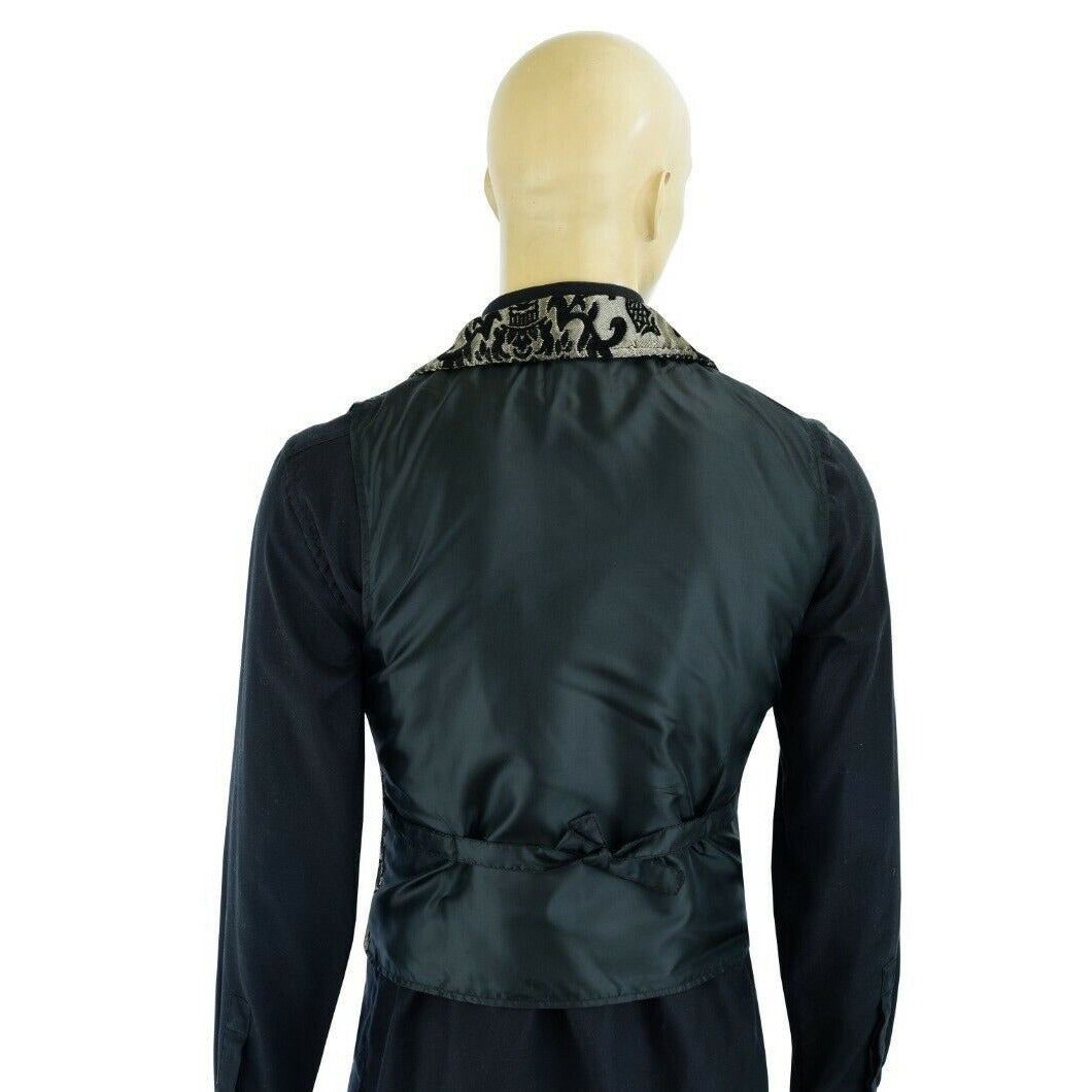 Victorian Gentleman's Aristocrat Vest Tapestry Stylish Casual Vest Gold