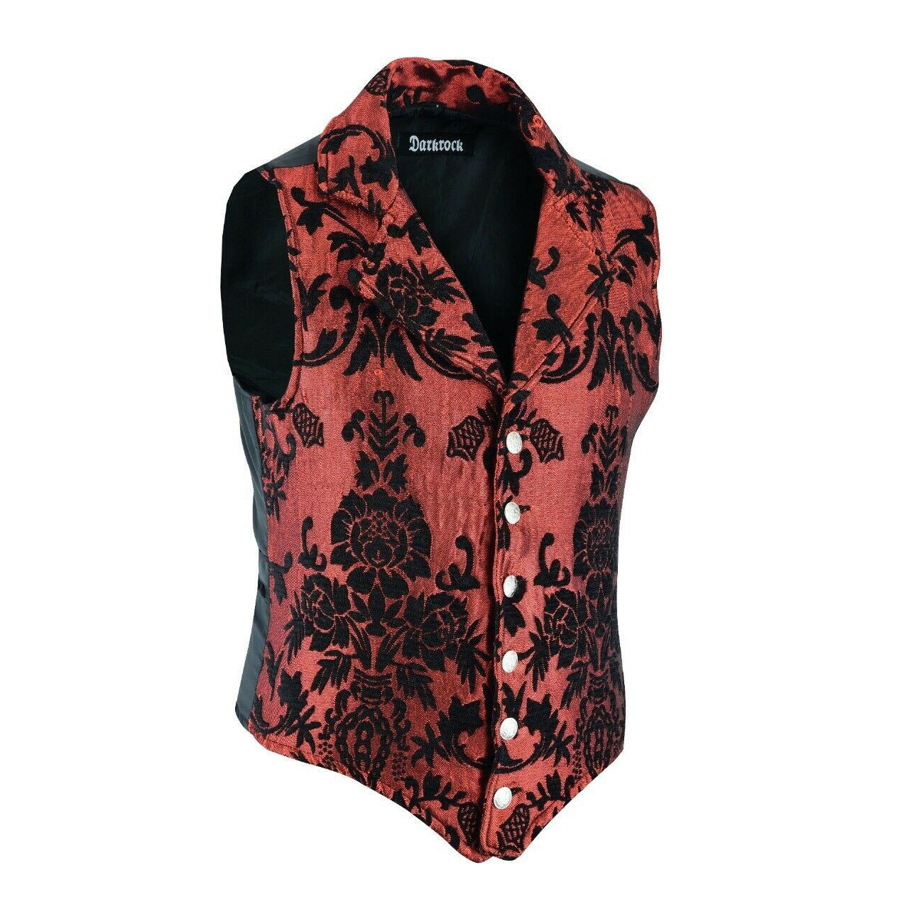 VICTORIAN GENTLEMAN'S ARISTOCRAT VEST TAPESTRY STYLISH CASUAL VEST RED