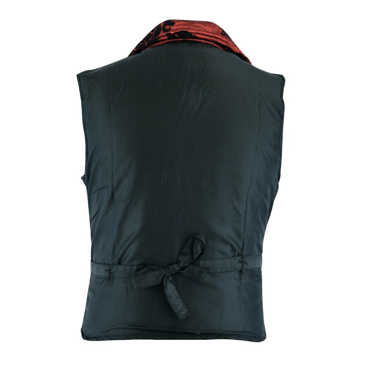 DARKROCK VICTORIAN GENTLEMAN'S ARISTOCRAT VEST TAPESTRYSTYLISH CASUAL VEST Red 3