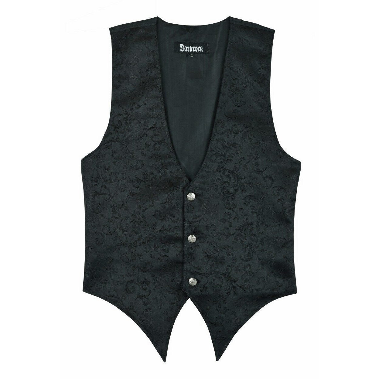 DARKROCK Victorian Single Breasted Brocade Vest Regency Waistcoat (3)