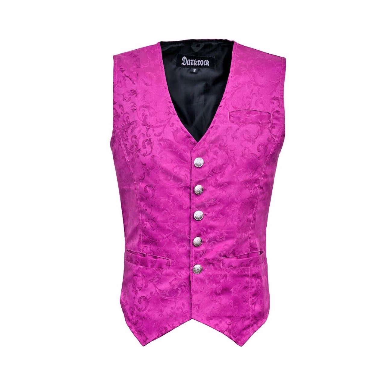 DARKROCK Waistcoat Gothic Steampunk Purple Vest(front)