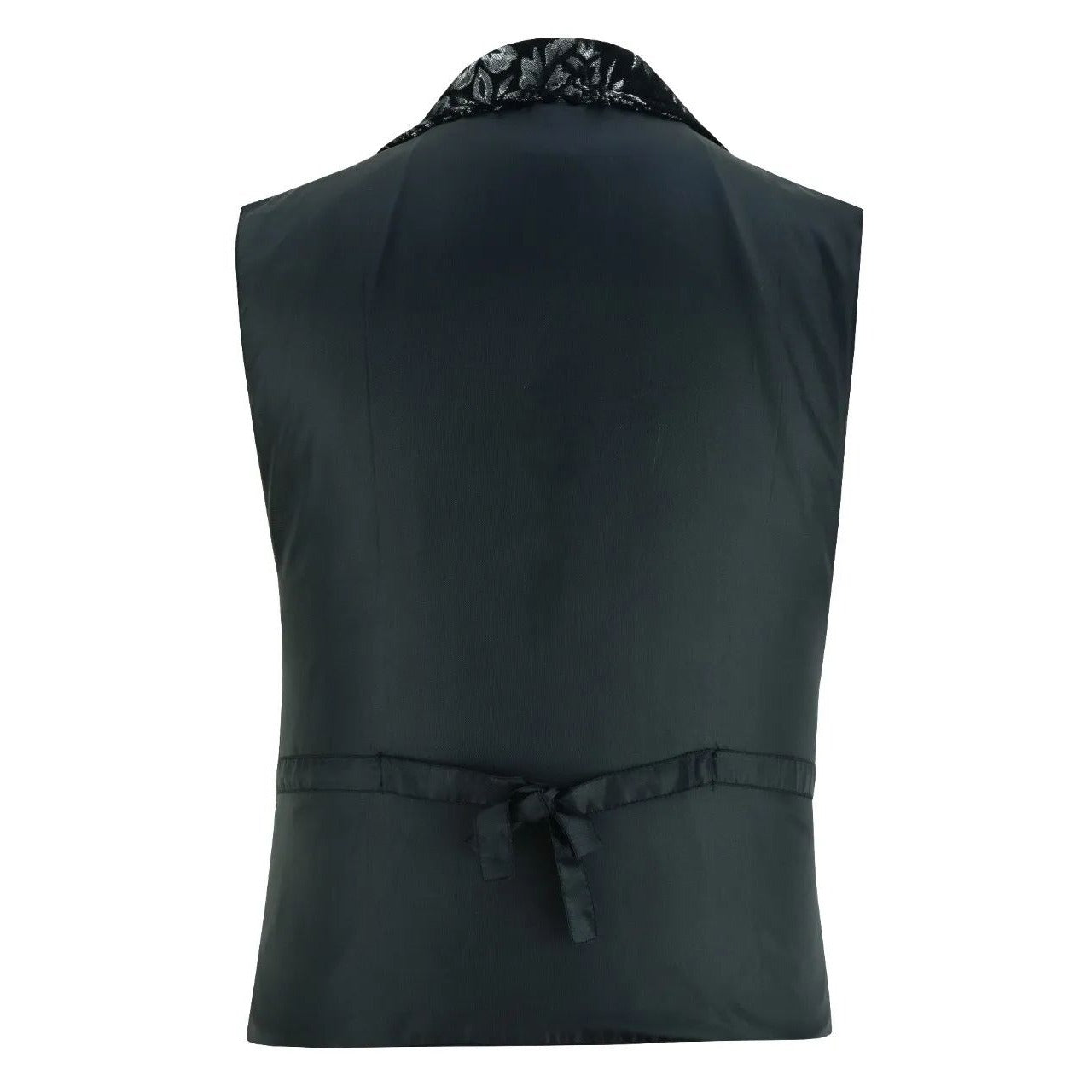 MEN'S VICTORIAN GENTLEMAN'S ARISTOCRAT VEST TAPESTRY STYLISH CASUAL VEST SILVER BLACK