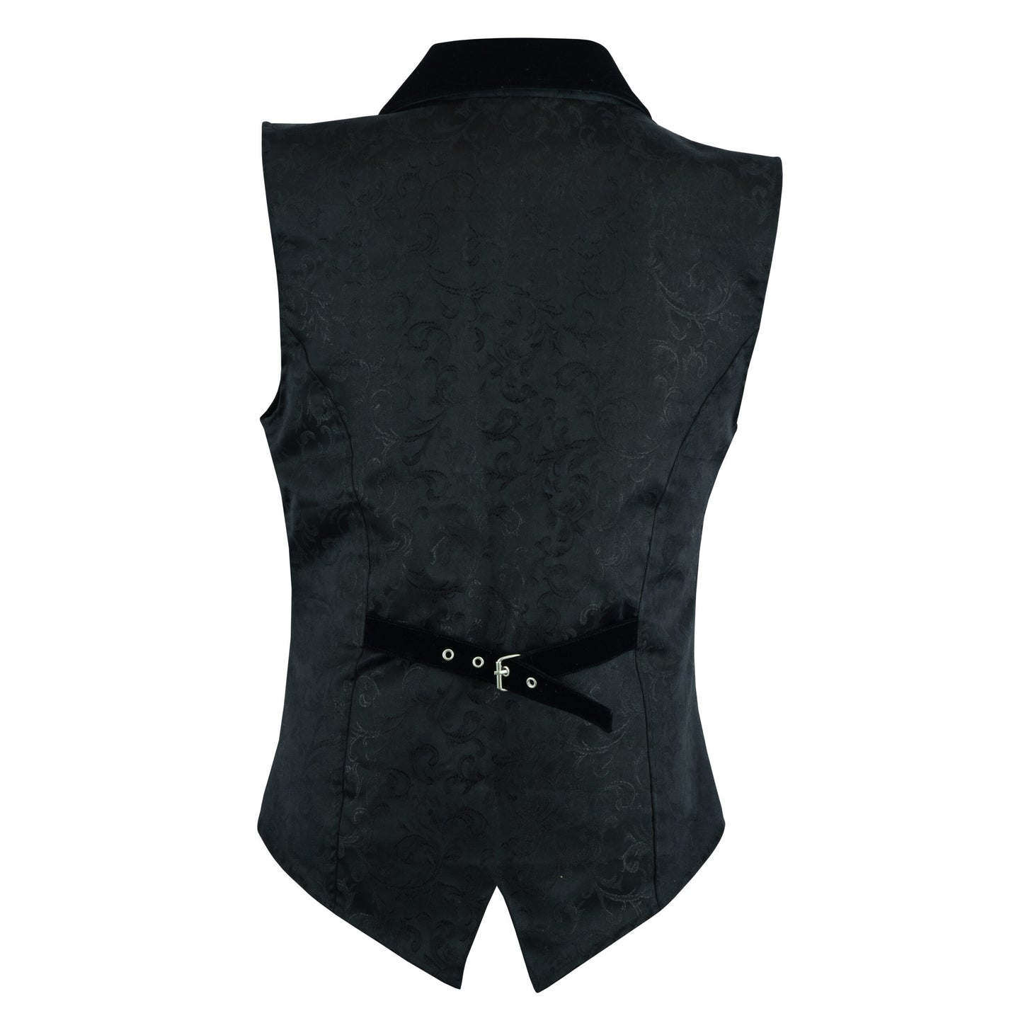 PREMIUM RENAISSANCE MEN'S WAISTCOAT BLACK BROCADE ARISTOCRAT VEST