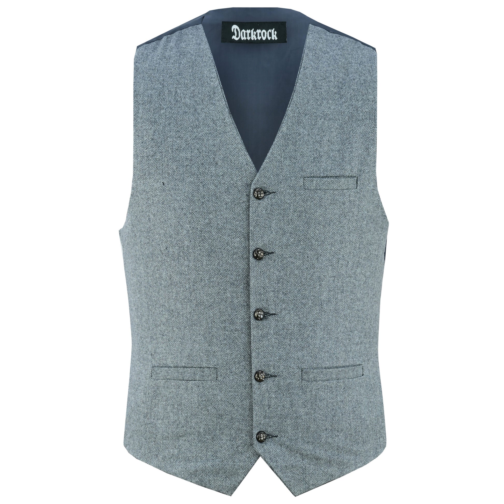 Men’s Herringbone Wool Blend Tweed Vest Premium Grey Waistcoat Suit Vest V Neck Slim Fit Waistcoat/USA