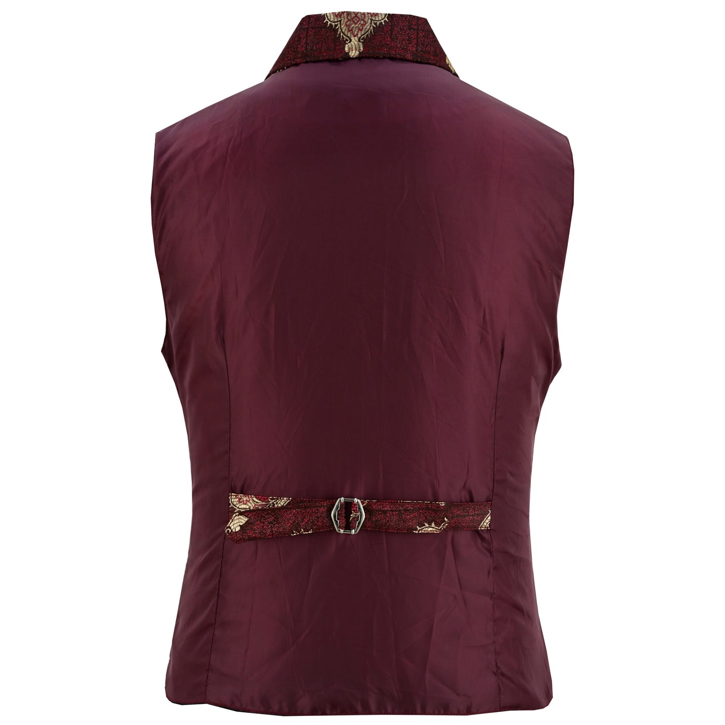 Handmade Red Men's Victorian Suit Gentleman Vest Steampunk Gothic Waistcoat/Usa