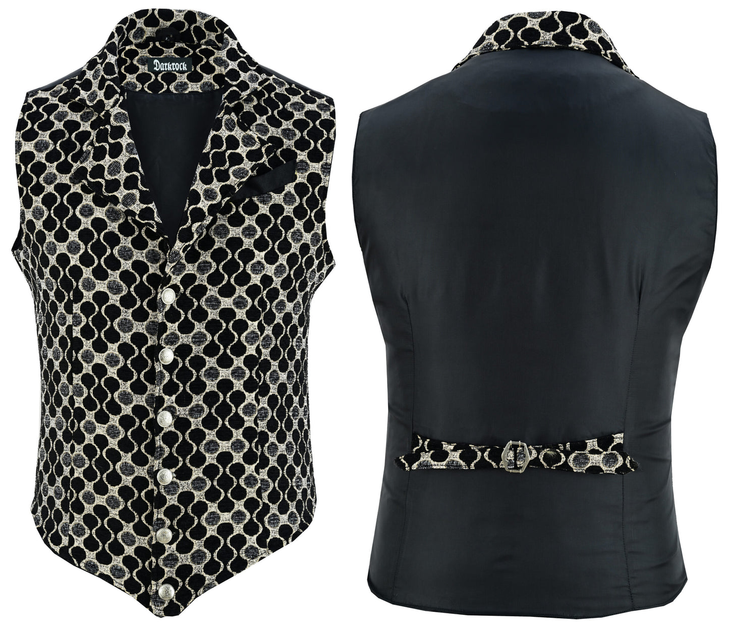 Handmade Gold Men's Victorian Suit Gentleman Vest Steampunk Gothic Waistcoat/Usa