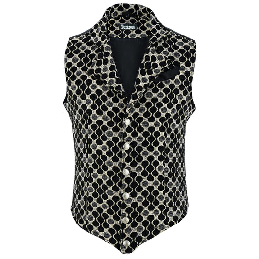 Handmade Gold Men's Victorian Suit Gentleman Vest Steampunk Gothic Waistcoat/Usa