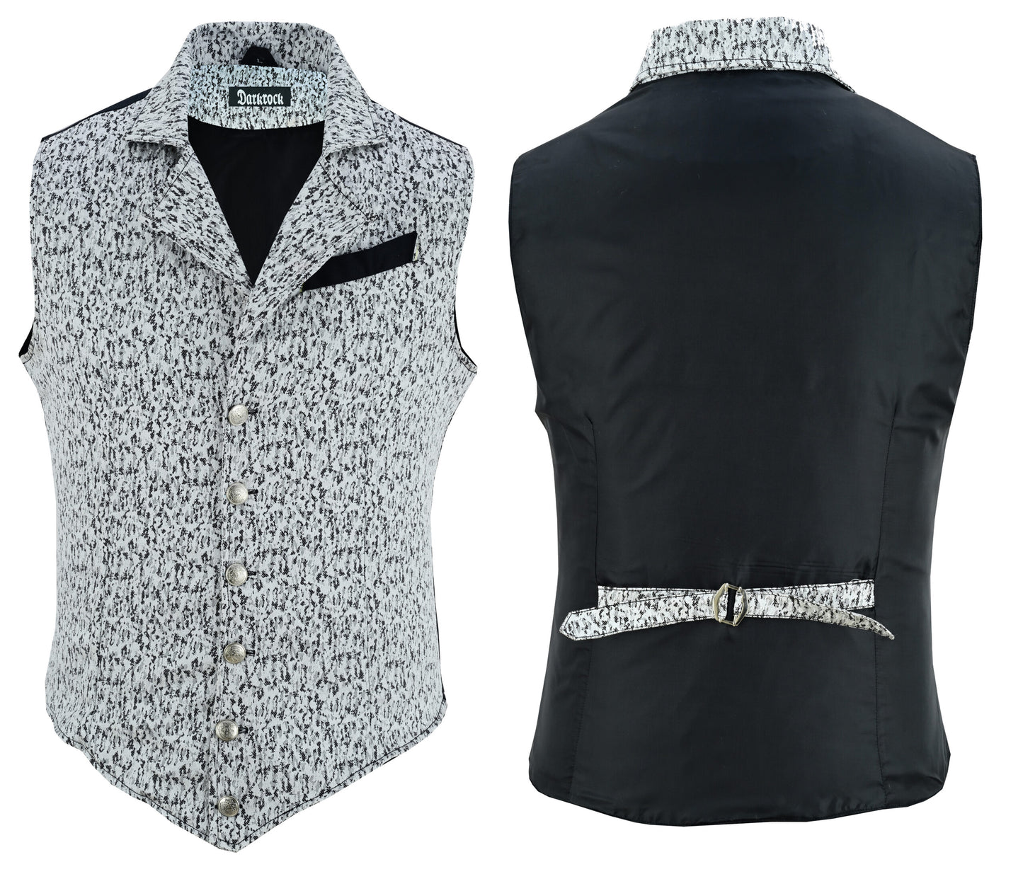 Handmade White Men's Victorian Suit Gentleman Vest Steampunk Gothic Waistcoat/Usa