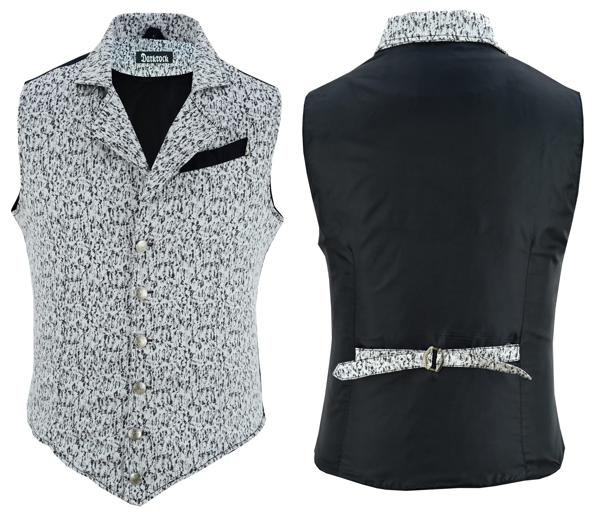 Handmade White Men's Victorian Suit Gentleman Vest Steampunk Gothic Waistcoat/Usa